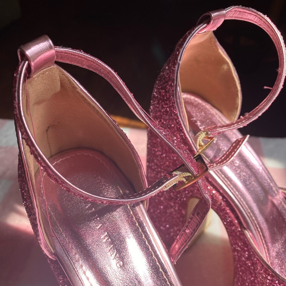 Azalea wang pink sparkle glitter platform heels - Picture 4 of 6